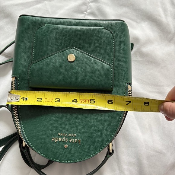 kate spade mini backpack green New York Perry Small Leila Pebbled Leather Mini Dome